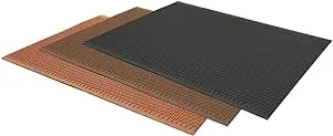 "Safe-Grip" Slip-Resistant Traction Mats - 1/4 in x 34 in x 2 ft - Red Rubber Runner