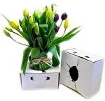 United Wholesale Flowers Cardboard Delivery Boxes L Flower Delivery Box L Vase Boxes Cardboard for Delivery L Florist Delivery Boxes (10)