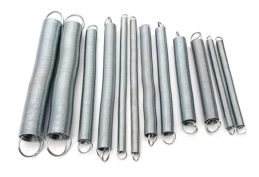 Extension Spring Set, Steel - Set of 12 Springs, 6" - 9" - Looped Ends - Eisco Labs