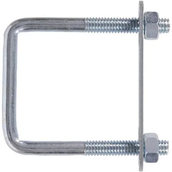 Hardware Essentials 320898 Square U-Bolt-3/8X3Lx4W, Zinc