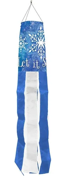 Briarwood Lane Snowflakes Winter Windsock Let It Snow 50 L