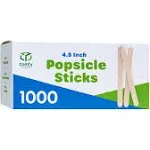 [1000 Count] 4.5 inch Wooden Multi-Purpose Popsicle Sticks for Crafts, Ices, Ice