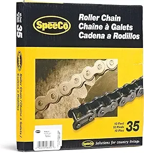 SpeeCo S06351 #35 Roller Chain x 10 Feet with Connecting Link