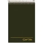 Gold Fibre Steno Book, 6&#034; x 9&#034;, Gregg Rule, Green Cover, 100 Sheets (20-806R)