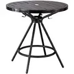 Safco CoGo Steel Outdoor/Indoor Table, Round, 36"W, Black