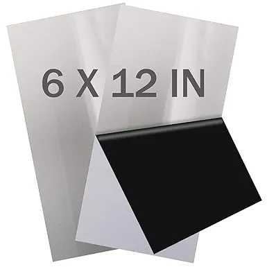 304 Stainless Steel Sheets Metal 12" x 12" x 1/32"(0.0315”) Inch 304 Stainless Steel Plates 20 Gauge(0.8MM) Stainless Steel Shim Stock Plates Metal Sheets for Crafting, Stovetop, Snow Frosted Surface