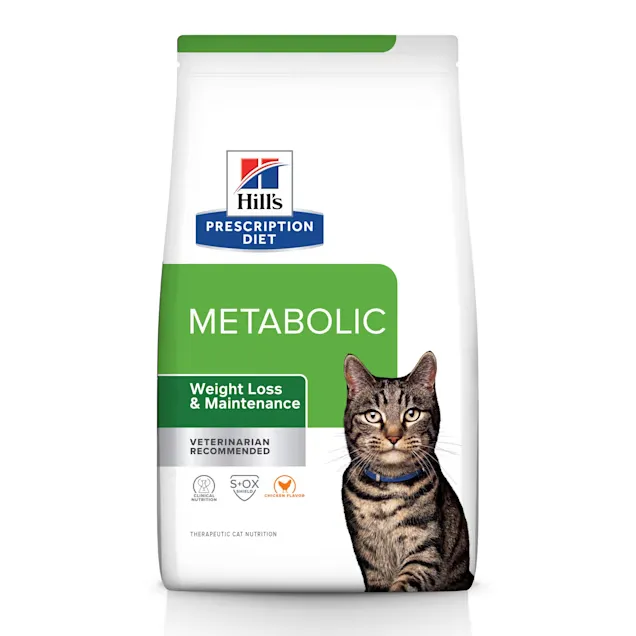 Hill's Prescription Diet Metabolic Weight Management Chicken Flavor Dry Cat Food, 4 lbs.