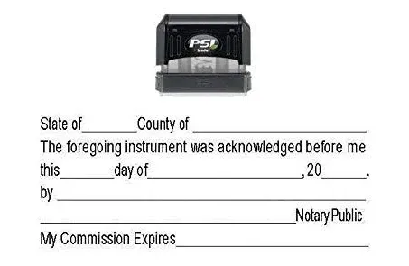 Notary ACKNOWLEDGEMENT Stamp