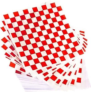 Avant Grub 15 x 15 in. Extra Large Red & White Food Wax Paper