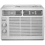 Emerson Quiet Kool 5,000 BTU 115V Window Air Conditioner & Dehumidifier with Mechanical Rotary Controls, AC Unit for Apartment, Dorm Room, Bathroom Small Rooms up to 150 Sq. Ft. in White