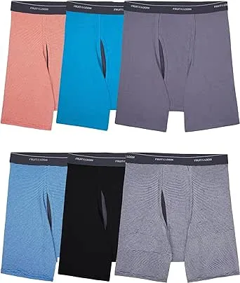 Fruit of the Loom Men's Coolzone Boxer Briefs, Moisture Wicking & Breathable, Assorted Color Multipacks