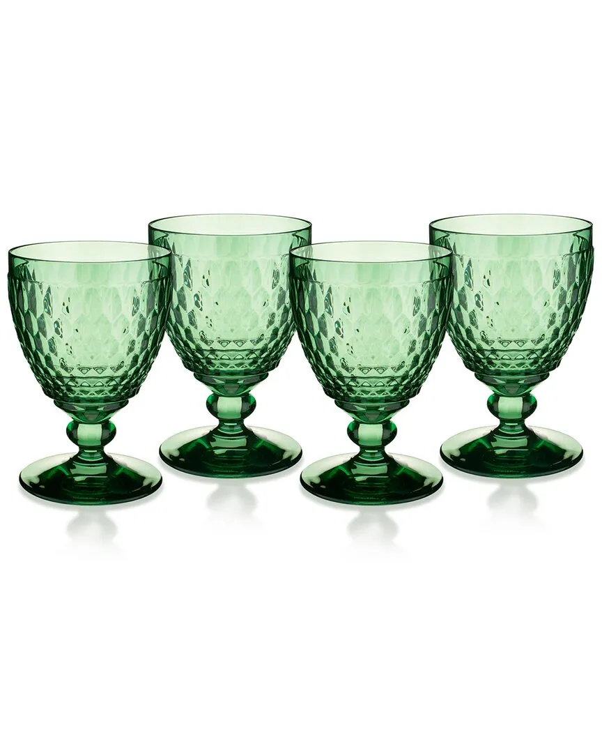 Boston Claret Glass, Green, Set Of 4