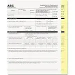 PM Company Carbonless Paper, 20 lbs, 8.5" x 11", White/Canary, 1250/Carton (59104)