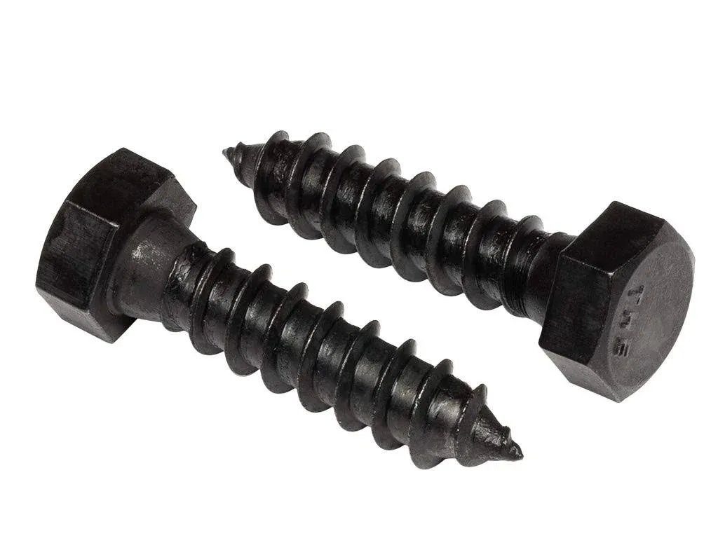 Stainless Steel Black Lag Bolts 3/8&#034; X 2&#034; Hex Lag Screws 10 Pcs 188 Stainless 