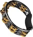 Meinl TMT1B-BK Hand Held ABS Tambourine, Brass Jingles, Black