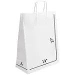 JET PAPER BAGS - Large Brown Paper Bags with Handles 18x7x18 Inch [25 Pcs] Ideal for Takeout, Grocery, Goody, Retail, Party, Gifts, Weddings - Recyclable Kraft Paper Gift Bags with Handles