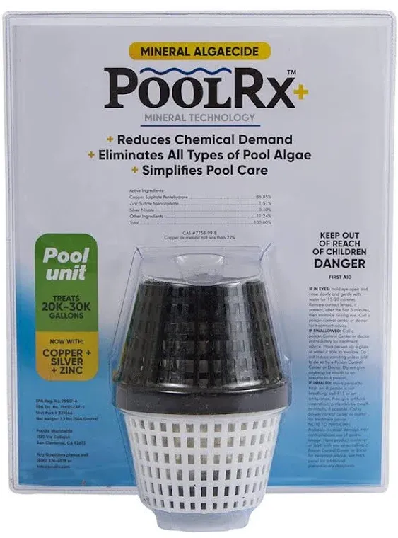 Pool Rx Plus Black Algaecide Unit Treats 20 - 30,000 Gallon Swimming Pool