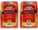 100 Ct Card Saver II Cardboard Gold PSA Graded Semi Rigid Holders Brand New!