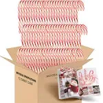 Candy Cane Peppermint Flavored | 72 Pieces Individually Wrapped | Creative Idea Booklet Included. (Red & White)