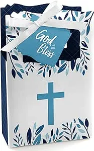 Elegant Cross - Religious Party Favor Boxes - Set of 12