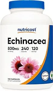 Nutricost Echinacea 800mg, 240 Capsules - Vegetarian Caps, Non GMO, Gluten Free, 120 Servings