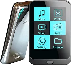 COBY 2-Inch 4GB Video MP3 Player with FM Radio (Black)|TFT LCD Touchscreen|USB 2.0 Rechargeable Lithium Battery|Plays Music, Videos, Photos, Text|Built-in Flash Drive|Super-Compact for Gym, Traveling