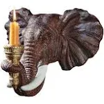 Design Toscano Elephant Sculptural Wall Sconce