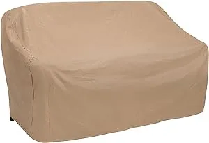 Protective Covers Weatherproof 2 Seat Wicker/Rattan Sofa Cover, Large, Tan - ...