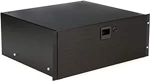 Black Anodized Drawer w/Lock (4RU)