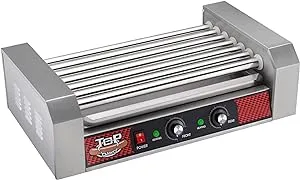 Hot Dog Roller Machine â€“ Stainless-Steel Cooker with 7 Non-Stick Rollers â€“ Cooks 18 Hot Dogs â€“ Concession Stand Supplies by Great Northern Popcorn