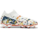 Puma Future 7 Match Creativity FG/AG Junior Soccer Cleats White/Ocean Tropic / 2