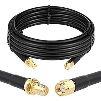 RP-SMA Male to RP-SMA Female Cable 10ft, XRDS -RF RG58 RP-SMA Cable WiFi Antenna Extension Coax Cable for WiFi LAN Router Wireless Network Card Adapter