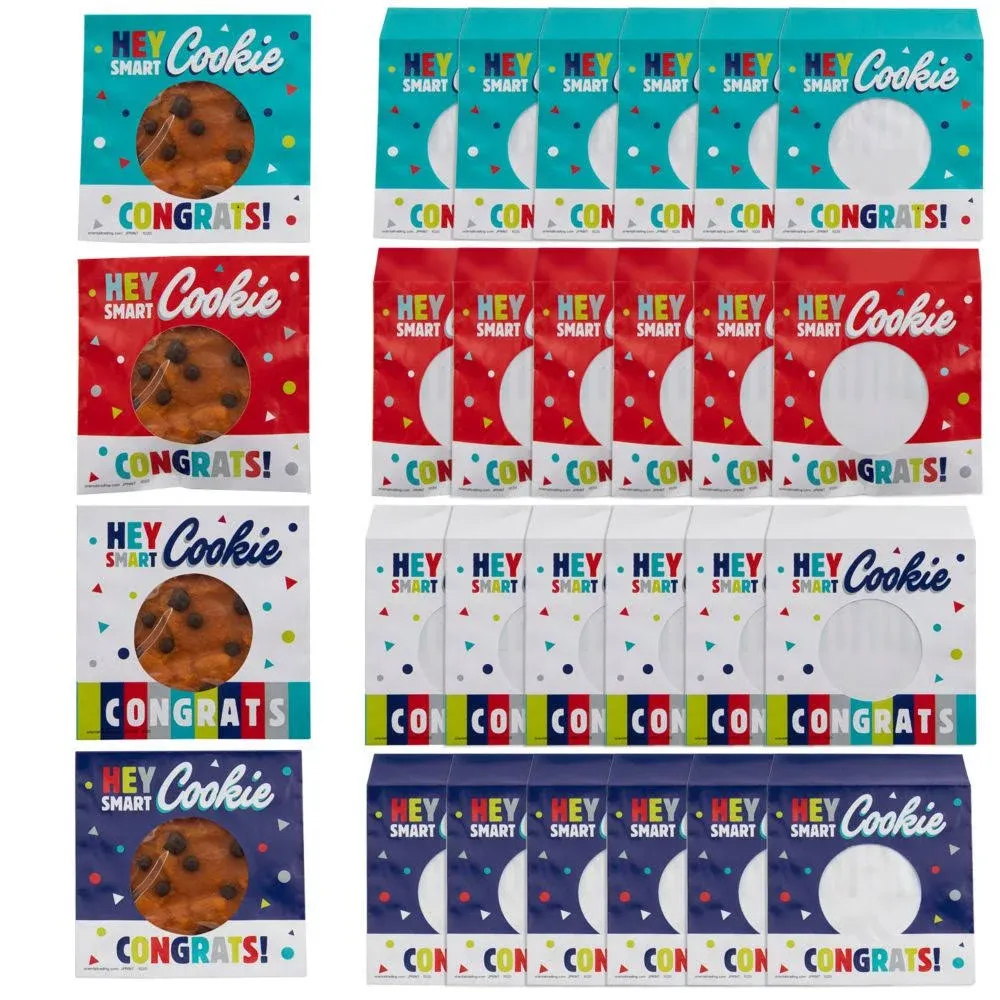 Graduation Smart Cookie Treat Bags with Window, Graduation, Party Supplies, 24 P