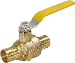 Full Port PEX Ball Valve with Adjustable Drain 1 Inch Forged Brass Lead-Free