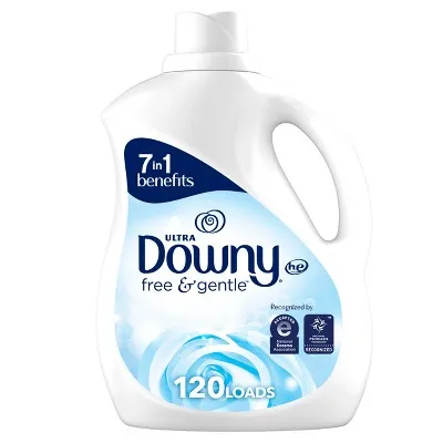 Downy Ultra Liquid Fabric Conditioner (Fabric Softener), Free & Gentle, 150 Loads 111 fl oz