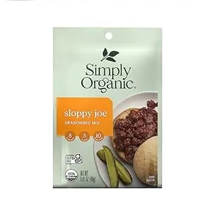 Simply Organic Sloppy Joe, Seasoning Mix, Certified Organic, 1.41-Ounce Packets (Pack of 12) ( Value Bulk Multi-pack)