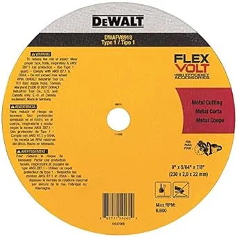 DEWALT FLEXVOLT Cutoff Wheel DWAFV8918