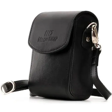 MegaGear PU Leather Case with Strap for Sony Cyber-shot DSC-RX100 VI, DSC-RX100 V, DSC-RX100 IV (Black)