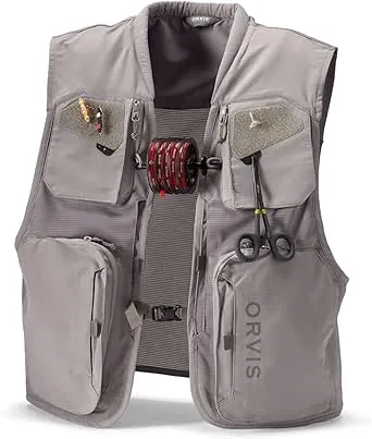 Orvis Clearwater Mesh Fly Fishing Vest - Lightweight Vest with Tool Docks, Tippet Holder Loops, and Fly Drying Patches