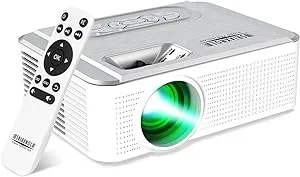 Mini Projector, Portable Movie Projector 8000 Lumens for Home Theater Outdoor Video Projectir 1080P Supported Compatible HDMI,VGA,USB,TF Card,Laptop TV Stick, Xbox Built-in Speaker