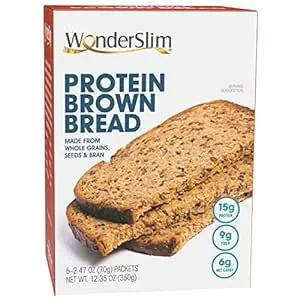 WonderSlim Protein Grain & Seed Brown Bread, 7g Fiber, Low Carb (5ct)