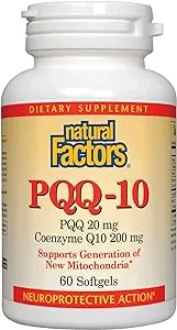 Natural Factors, PQQ-10, Supports Energy and Healthy Aging, Dietary Supplement, 60 softgels (60 servings)