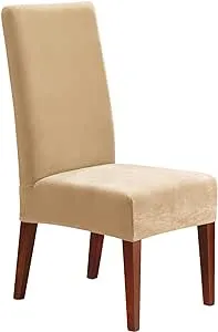 Sure Fit Stretch Pique Short Dining Chair Slipcover, Ivory