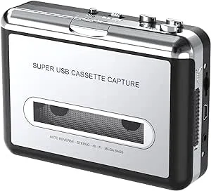 DigitNowCassette Tape To CD Converter Via USB,Portable Cassette Player Capture Audio Music Compatible With Laptop and Personal Computer, Convert Walkman Tape To MP3 Format