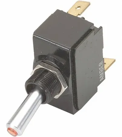 Carling Technologies Toggle Switch, Number of Connections: 3, Switch Function: On/Off, 20A @ 12V AC Contact Rating