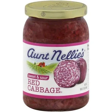 Aunt Nellie&#039;s Sweet &amp; Sour Red Cabbage 16 Ounce (Pack of 4)