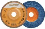 Walter 15W454 ALLSTEEL Flap Discs - [Pack of 10] 40 Grit, 4-1/2 in Abrasive Disc