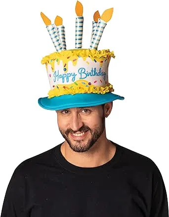 Yellow & Blue Birthday cake Hat costume | Hats | Rasta Imposta