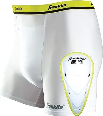 Franklin Sports Adult Large FlexPro Compression Short & Cup - White