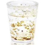 Juvale Party Shot Glasses with Gold Confetti (8 Pack)